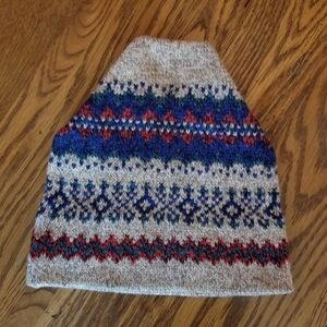 EDDIE BAUER VTG 90s Wool Fair Isle Winter Ski Hat Made in USA